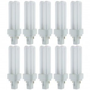 Sunlite 40540-SU PLD13/SP35K/10PK PLD 2-Pin Quad Tube 13 Watts PLD 2-Pin - Twin Tube Plug-Ins Bulbs Neutral White 3500K