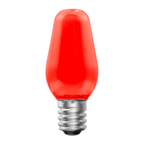 Luxrite LR21750 1.96 inch 0.5 Watts C7 E12 Base LED LIGHT BULB Color Temperature RED